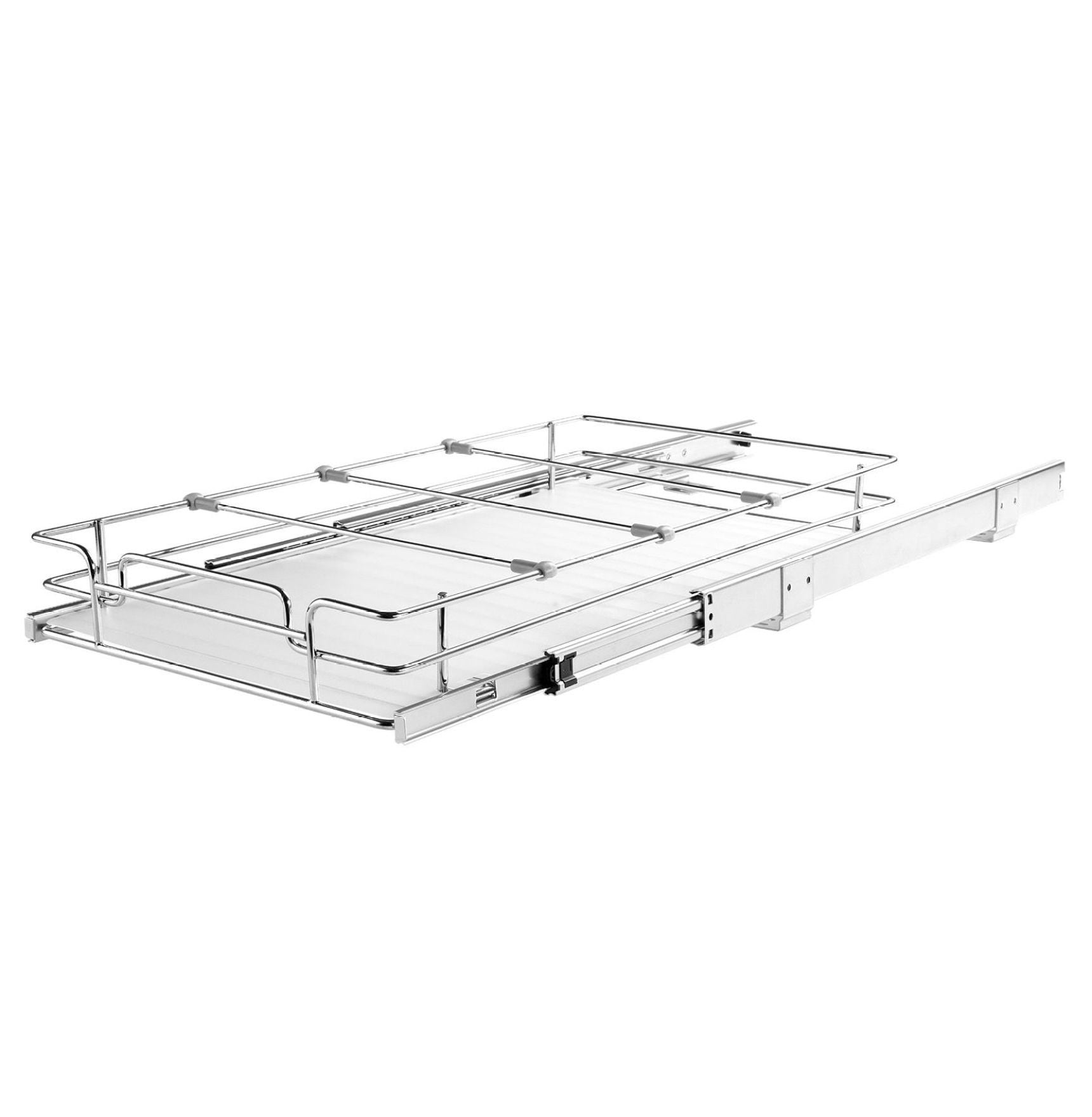 Pull Out Cabinet Organizer, 12.5"x16.5" Slide Out Pantry Shelves, Heavy Duty Steel Drawers for Kitchen, Under Sink Storage, 14" Install Size