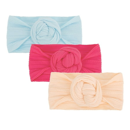 

Haeadbands Boys Girls Stretch Solid Color Knotted Headwear 3 Pack Cute Spring Summer Vacation Outwear Cute Trendy Hair Accesories