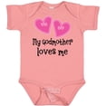thumbnail image 3 of Inktastic My Godmother Loves Me Hearts Girls Baby Bodysuit, 3 of 5
