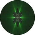 thumbnail image 1 of Ahgly Company Indoor Round Patterned Deep Emerald Green Area Rugs, 4' Round, 1 of 6
