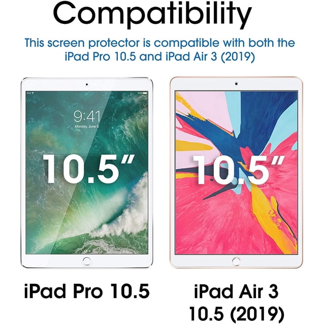 Protector de Pantalla de Vidrio amFilm para iPad Air 3 Paquete de 2