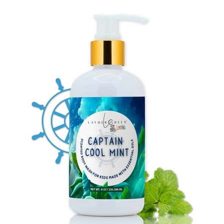 Captain Cool Mint Body Wash for Kids and Toddlers | Gentle Daily Cleanser