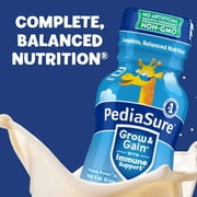 PediaSure Grow & Gain with Immune Support, 7g Protein, Vanilla, 8-fl-oz Bottle, 24 Shakes