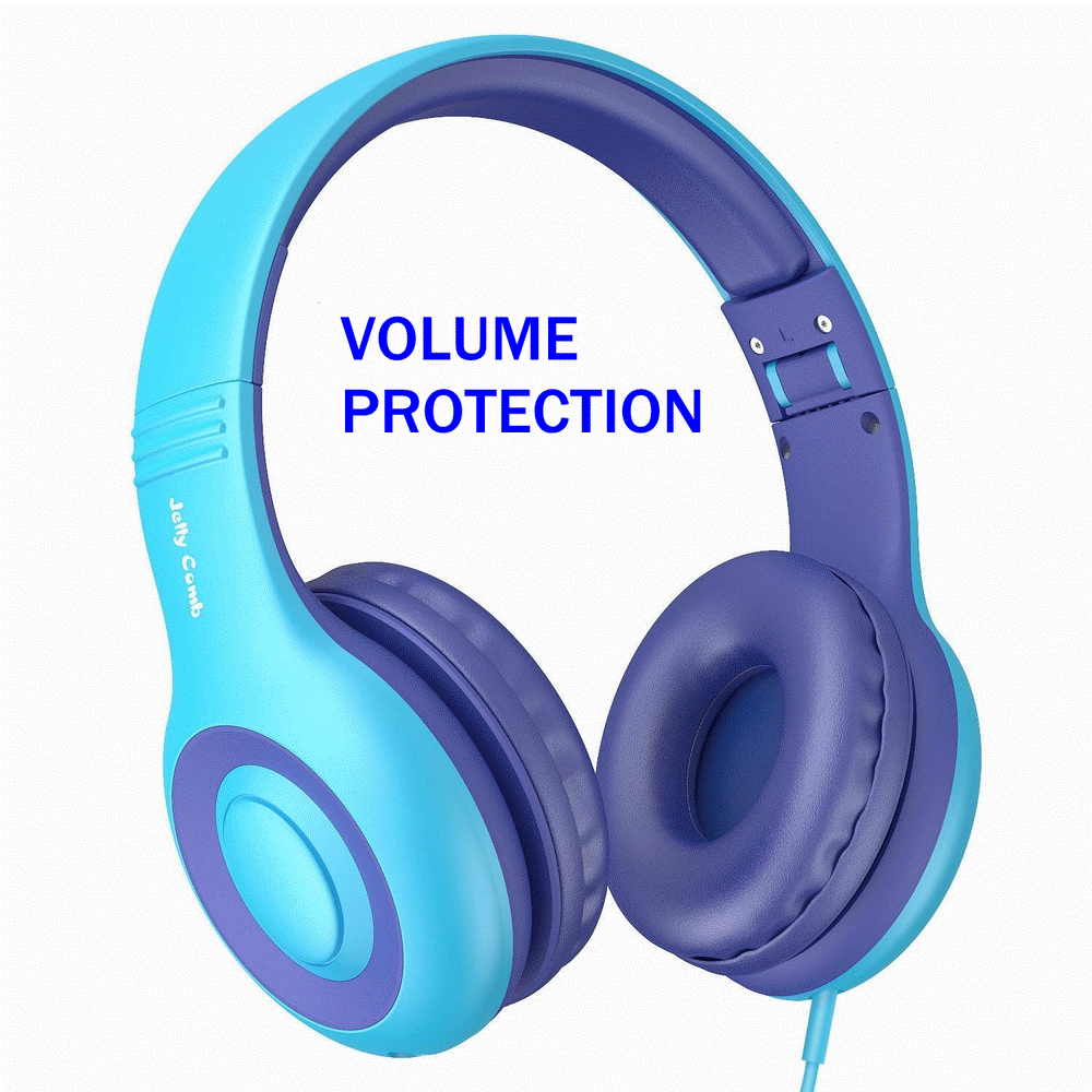 Kids Headphones, Jelly Comb Foldable Wired OverEar Headphones for