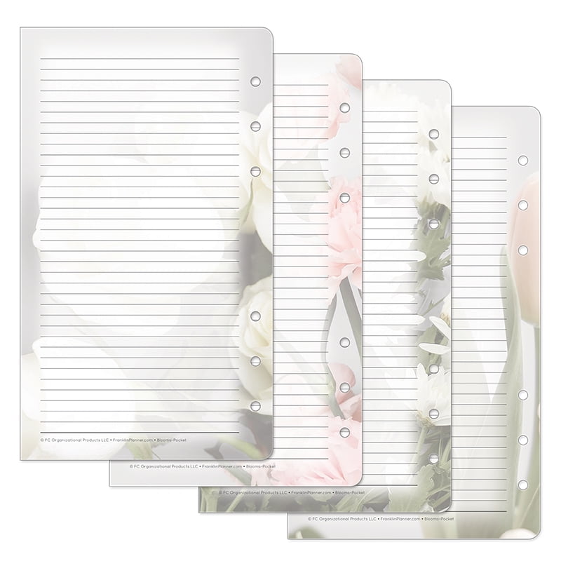 FranklinCovey Pocket Blooms Lined Pages  - Pink/Green