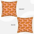thumbnail image 3 of Fotbe Cartoon Hot Dog Pattern Velvet Decorative Throw Pillow Covers with Elegant Piping, Soft Plush Cushion Cover for Sofa, Bed, Car, Office-18"x18", 3 of 8