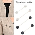 thumbnail image 2 of 6 Pcs/set Sweater Brooch Pin sweater brooch Scarf Shawl Pearl Rhinestone Clip Clothes Breast Badge Pin, 2 of 9