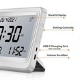 thumbnail image 3 of Faj-113 Automatic Lcd Digital 8 Azan Prayer Sounds Islamic White Clock, 3 of 5