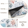 thumbnail image 6 of Coastal Ocean 2'x6' Runner Rugs for Hallway Kitchen Bedside Non Slip Washable, Summer Beach Nautical Octopus Corals Entryway Rug Runners with Rubber Backing, Long Carpet Runner for Laundry Room, 6 of 8