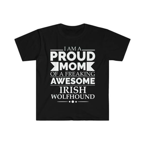 proud mom Irish wolfhound Dog Mom Owner Mother's Day Unisex T-shirt S-3XL