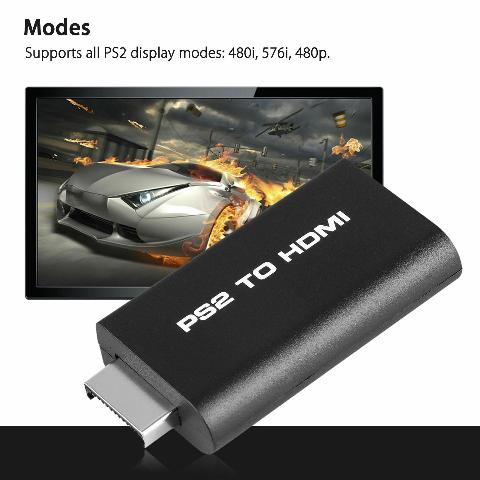 PS2 to HDMI Video Converter Adapter with 3.5mm Audio Output  HDTV HDMI A3GE 