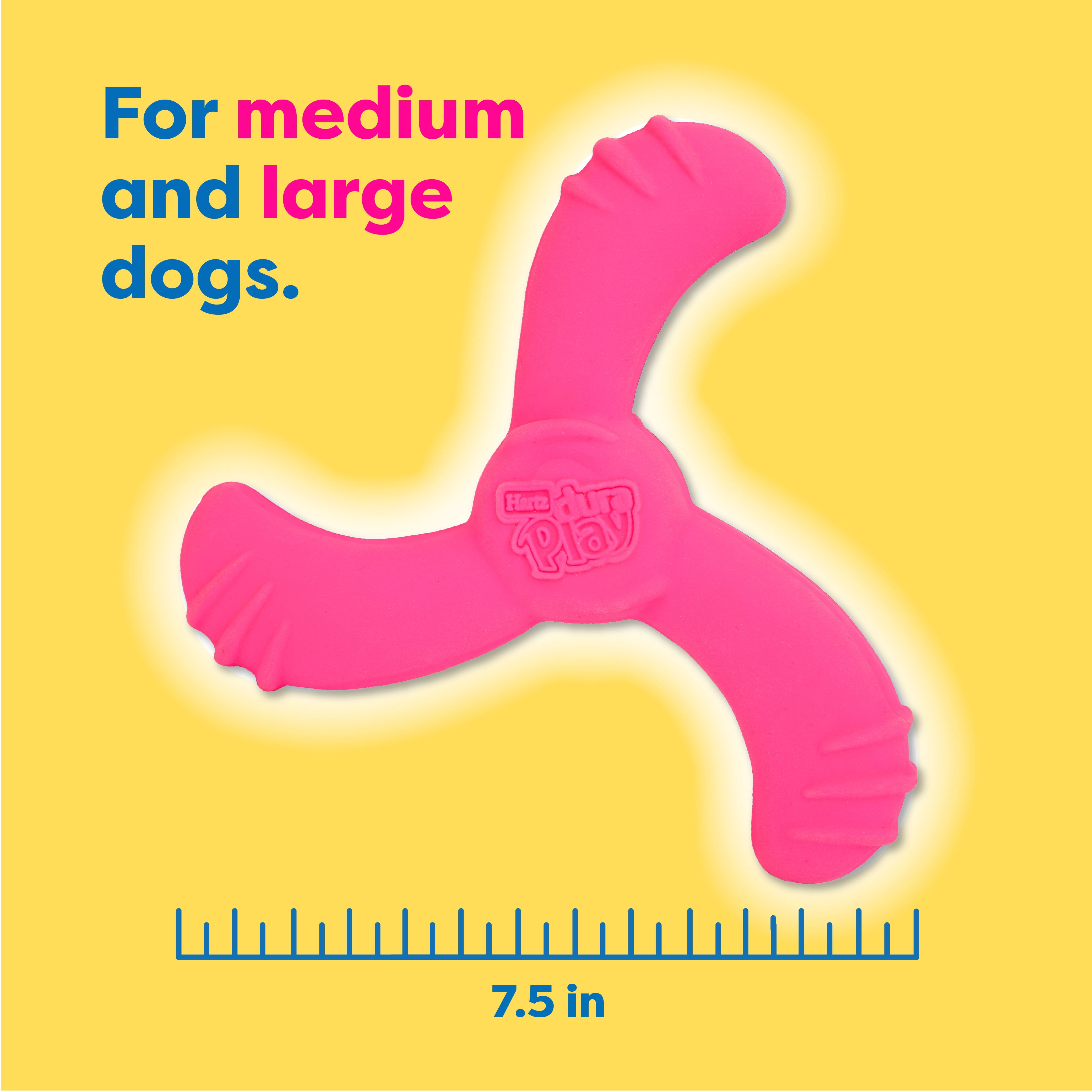 (1 pack) Hartz Dura Play Boomerang Dog Toy, Latex, 1 Count