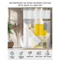 thumbnail image 7 of No Hook Yellow Ombre Shower Curtain with Snap in Liner Set, Rustic Chic Abstract Gradient Plaid Art Waterproof Fabric Bathroom Curtains with See Through Top Window, Hotel Style Modern 66 x 72 Inch, 7 of 7