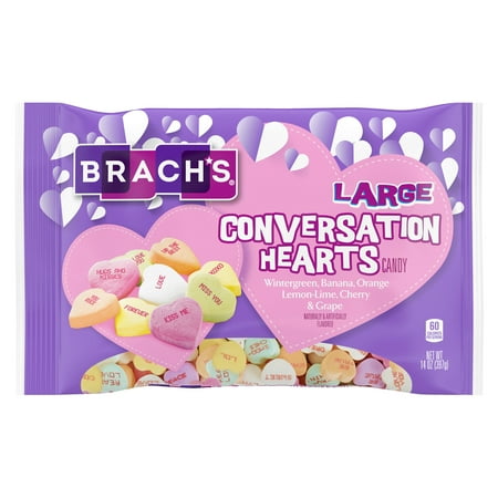 Brach's Large Conversation Hearts, Classic Flavors 14 oz Bag
