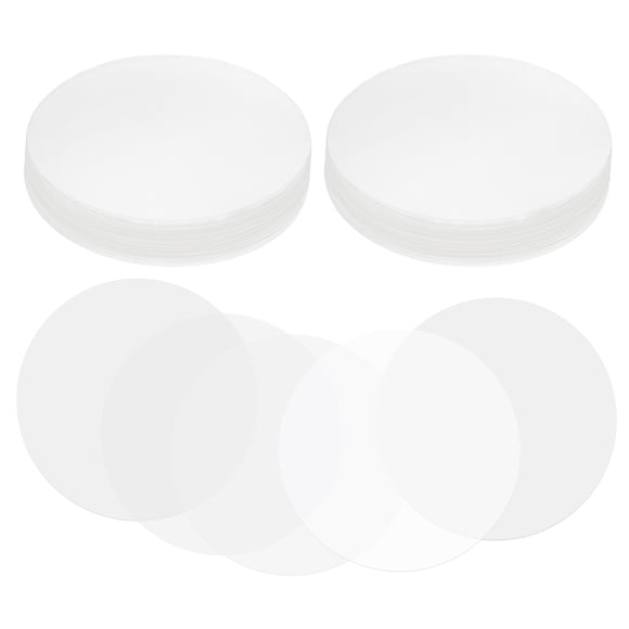 Uxcell Film de Badge 1.9 Po (48mm), 200 Pcs Film Protecteur en Plastique Transparent pour Badge Rond, Fournitures pour Bricolage Arts et Artisanat