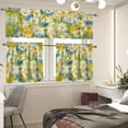 thumbnail image 2 of Daisy 3 Piece Kitchen Curtains and Valances Set Farmhouse Style Tier Window Curtains Rod Pocket Short Window Curtains Panels 24 Inch Length Sets European Window Treatment Set, 2 of 5