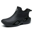 thumbnail image 2 of Rain Boots Women Non- Rubber High Top Unisex Rain Shoes Women Rain Boots (Black 6.5), 2 of 5