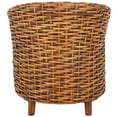 thumbnail image 5 of Safavieh Omni Coastal Rattan and Wood Dining Arm Chairs, White/Honey Dark Brown, 5 of 6