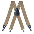 thumbnail image 3 of SGFCWSX Men's X-Back Suspenders, Elastic 4-Clip Adjustable Formal Casual Beige, 3 of 3