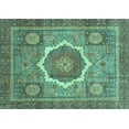 thumbnail image 1 of Ahgly Company Indoor Rectangle Abstract Turquoise Blue Modern Area Rugs, 8' x 10', 1 of 4