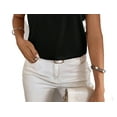 thumbnail image 2 of Casual Plain Top Keyhole Neckline Black Sleeveless Women's Blouses M (6), 2 of 6