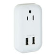thumbnail image 5 of Hyper Tough USB Outlet Extender & Surge Protector, 1 Outlet Splitter with 2 USB-A Ports, White, 5 of 10