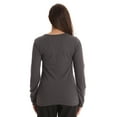 thumbnail image 2 of Just Love Women’s Underscrub Long Sleeve T-Shirt Plain Undershirt Tee (Steel Grey, X-Large), 2 of 2