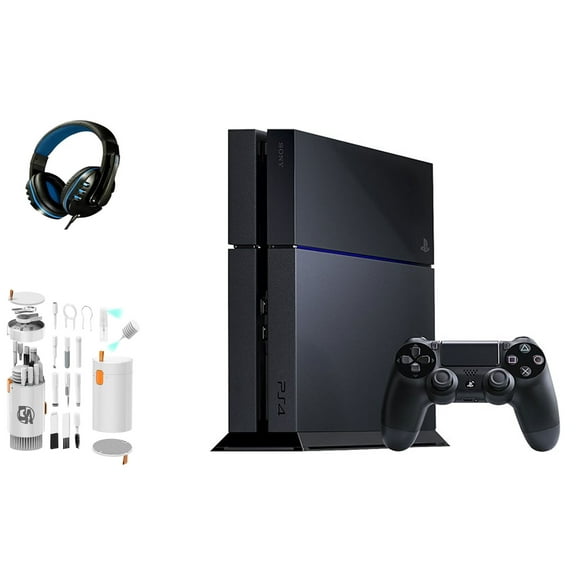 Pre-Owned Sony PlayStation 4 500GB Gaming Console Black Headset with BOLT AXTION Cleaning Kit Bundle ( )