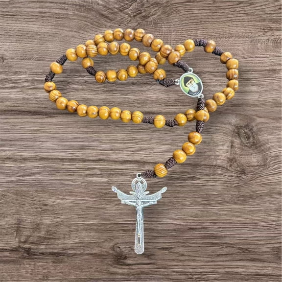 Saint Charbel Olive Wood Rosary Holy Spirit St Charbel Chaplet Medals Catholics