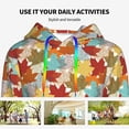 thumbnail image 4 of Sikiie Fall Maple Leaves Women's Casual Hoodies Long Sleeve Lightweight Pullover Tops Loose Sweatshirt-X-Large, 4 of 7