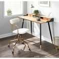 thumbnail image 6 of Demi Contemporary Office Chair in Gold Metal and Cream Velvet by LumiSource, 6 of 11