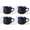 Blue, variant on AmorArc Ceramic Soup Mugs with Lid, 24 oz Soup Cups with Hanlde for Coffee,Cereal,Salad,Noodles,Tea,Soup Bowls Cups,Microwave &Dishwasher Safe, Set of 4, Red with Vented lid