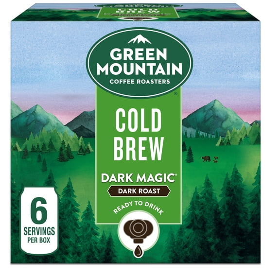 Green Mountain Coffee Roasters Dark Magic, Ready to Drink Coffee, Cold Brew Coffee, Dark Roast Coffee, 72 fl oz