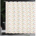 thumbnail image 3 of Ambesonne Hobby Shower Curtain, Knitting Balls of Wool Art, 69"Wx70"L, Rose Mustard, 3 of 4