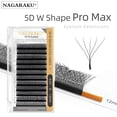 thumbnail image 1 of NAGARAKU 5D W Extensión De Pestañas En Forma De 12 Líneas Por Bandeja Negro Mate Gao Jinjia unisex, 1 of 1