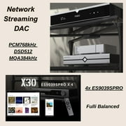 Gustard X30 Network Streaming DAC,4 X ES9039SPRO chips,Supports Airplay/UPnP/NAA/Spotify streaming,Silver
