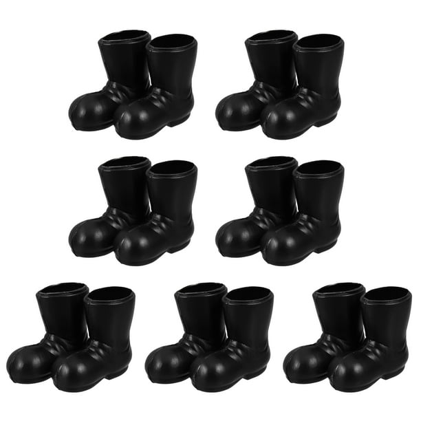 BRIGHTFUFU 7 pares de zapatos de Santa Claus modelo mini botas decorativas adornos de vestuario de muñecas