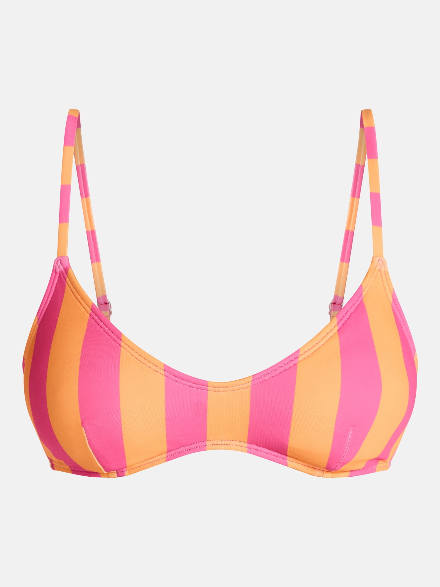 No Boundaries Print Bralette Bikini Top, Women's XXS-XXL