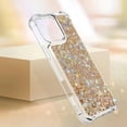 thumbnail image 6 of Case for iPhone 16 Pro Max Case Glitter Cute Bling Love Liquid Quicksand Clear Soft TPU Girls Women Stylish Bumper Shockproof Protective Cover for iPhone 16 Pro Max 6.9 inch Golden YB, 6 of 14