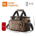 thumbnail image 4 of Bolsa de almuerzo Lifewit, grande, aislante, 9 L, Leopard, 12 latas, 4 of 7