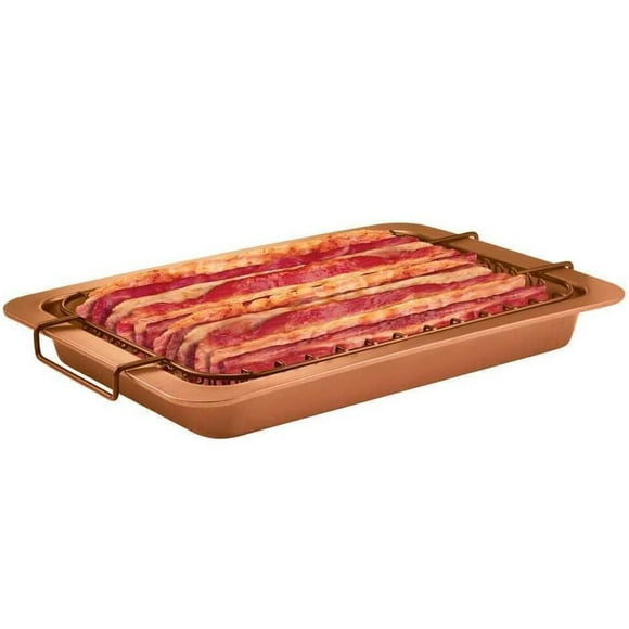 Gotham Steel Bacon Bonanza Oven Plateau d'égouttement de bacon plus sain avec casserole
