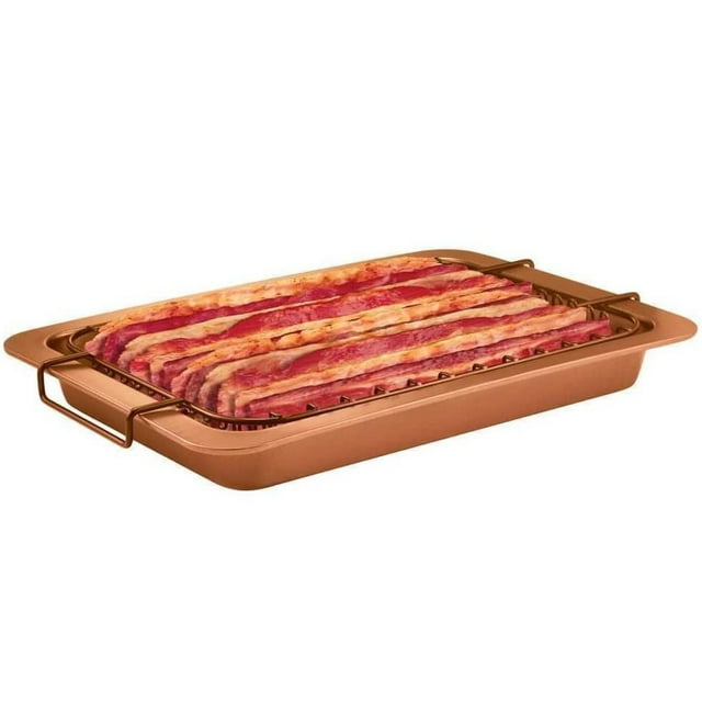 Gotham Steel Bacon Bonanza Oven Healthier Bacon Drip Rack Tray with Pan