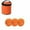 orange, variant on Cadorn LED Road Flashing Warning Lights Set (Bag + 3 Orange Lights), Traffic Safety Barricade Lamps for Construction & Roadside