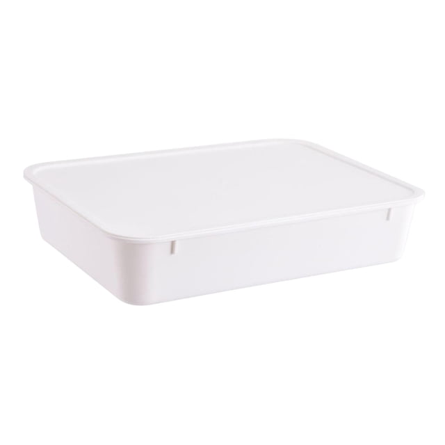 Bandeja para masa de pizza casera con tapa, recipiente para pan fácil de limpiar. 1 pieza