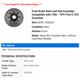 thumbnail image 2 of Front Brake Rotor and Hub Assembly - Compatible with 1986 - 1991 Ford E-350 Econoline - AC Delco, 2 of 2