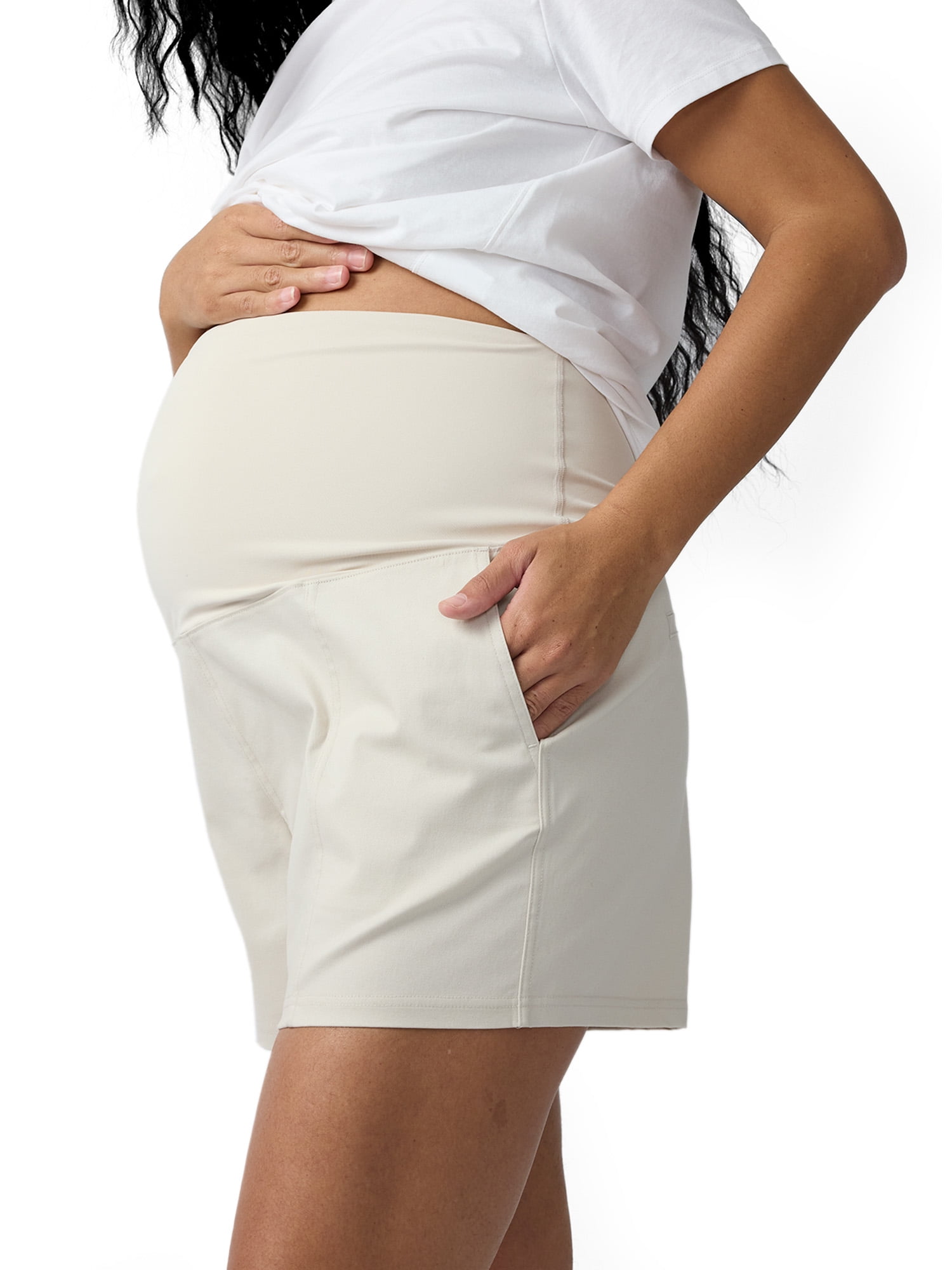 Ingrid & Isabel For Every Belly Women's Maternity Over The Belly Casual Shorts, Sizes S-XXL
