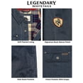 thumbnail image 5 of Legendary Whitetails Men's Journeyman Flannel Lined Shirt Jacket Water Resistant Waxed Cotton, 5 of 8