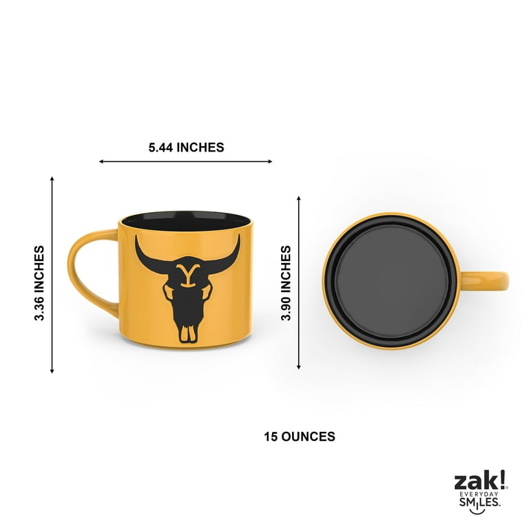 Zak Designs 2pk Yellowstone 15oz Modern Mug and Java Twist Travel