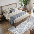 thumbnail image 3 of UERMEI 3'x8' Runner Rug, Washable Non-Slip Indoor Runner Rug for Kitchen Halfway Laundry Bedroom Living Room Carpet Area Rug, 3x8 ft Abstract Low Pile Kitchen Runner Rug, Glacier Blue, 3 of 9