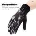 thumbnail image 4 of 1 Paire de Gants de Cyclisme Imperméable en Polaire Résistant au Vent Conception de Fermeture Éclair Écran Tactile Gants de Ski Masculins pour l'Extérieur, 4 of 9